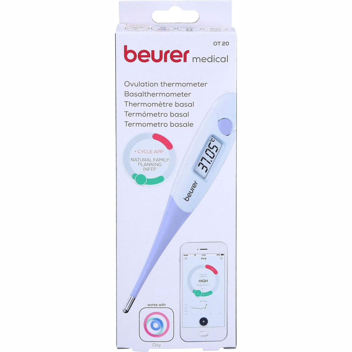 336519 - BEURER Termometër bazal OT 20 për monitorimin e ovulacionit dhe planifikimin natyral të shtatzënisë