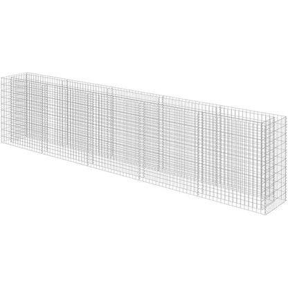 141459 - vidaXL Shtrat i ngritur për kopsht (gabion), çelik i galvanizuar, 450×50×100 cm