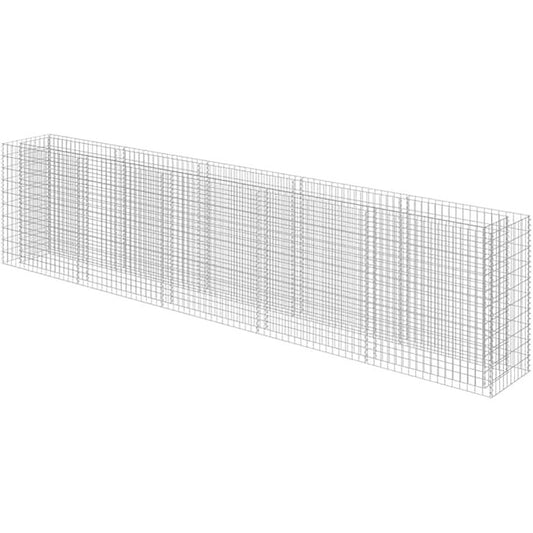 141459 - vidaXL Shtrat i ngritur për kopsht (gabion), çelik i galvanizuar, 450×50×100 cm