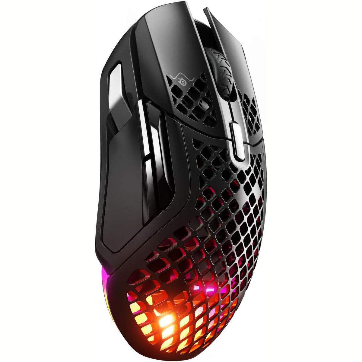 308600 - STEELSERIES Aerox 5 Wireless - Maus për Lojëra me Perforim RGB - Dizajn ultra i lehtë dhe i papërshkueshëm nga uji - 9 butona - Bluetooth/2.4 GHz - Sensor optik TrueMove Air 18K DPI