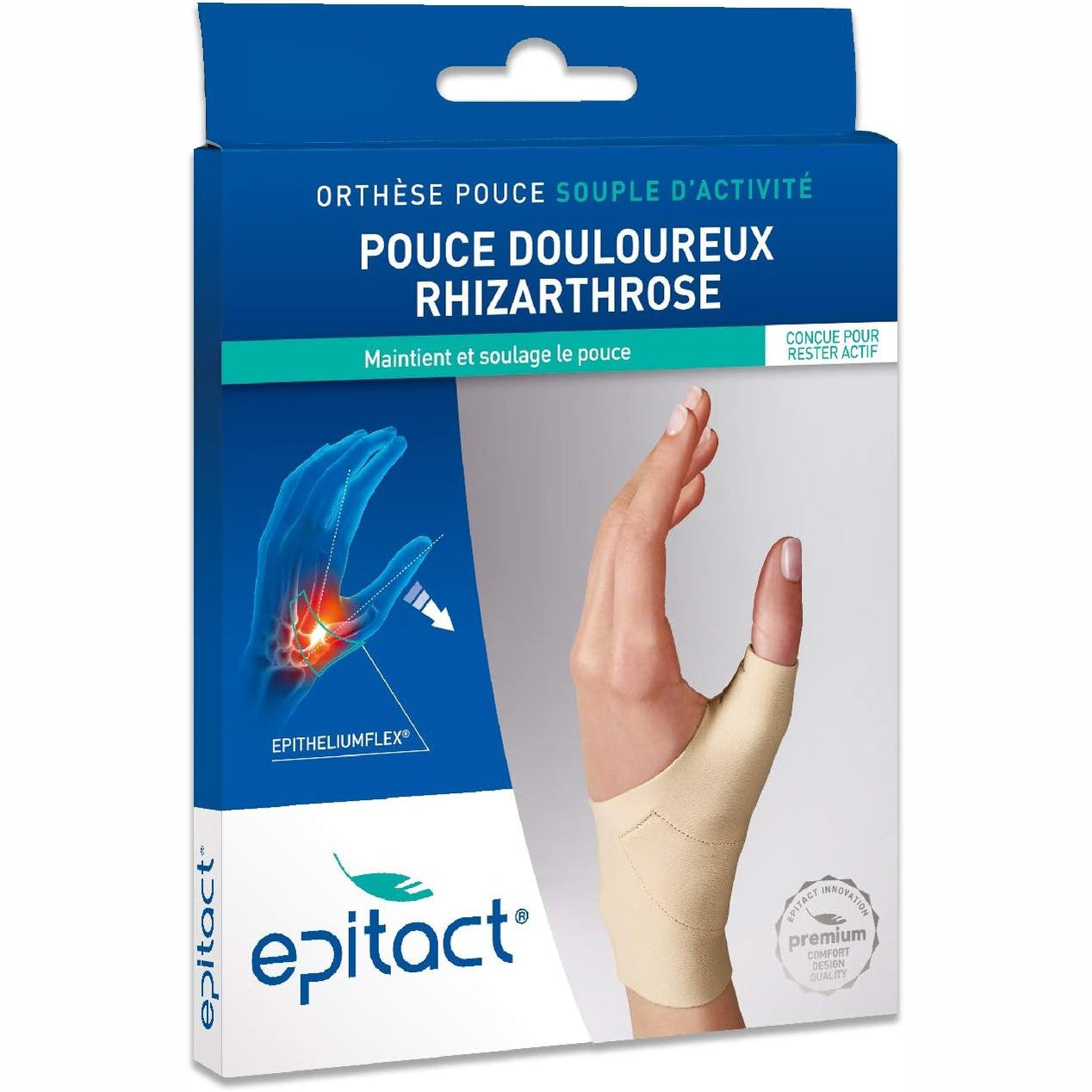 321329 - EPITACT - Mbështetëse për gishtin e madh - ortezë për dorën Rhizartrozë - Djathtas