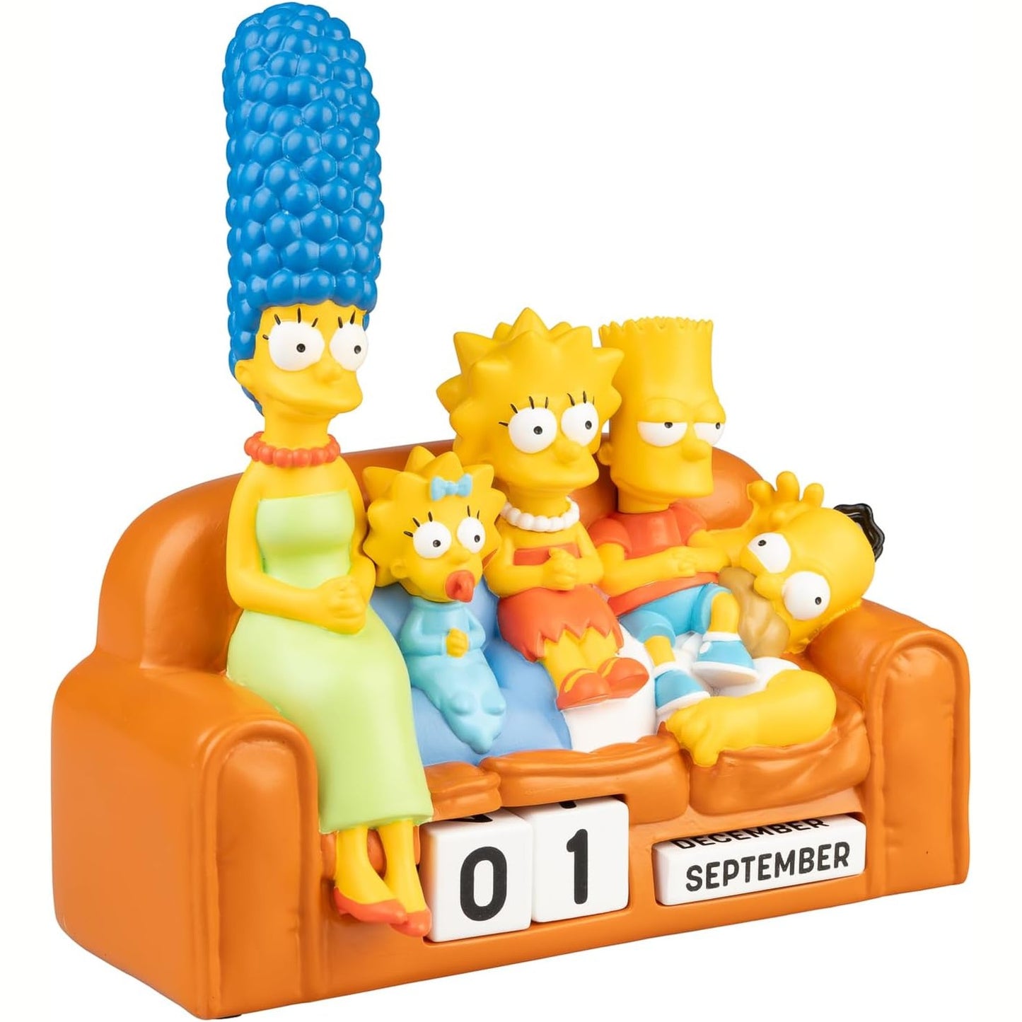 276537 - GRUPO ERIK Kalendari i Përjetshëm Personazhet e The Simpsons - Kalendar 3D i Tavolinës - 17 x 17.7 x 9 cm - Dekor Zyrtar i Zyrës së Produkteve të The Simpsons