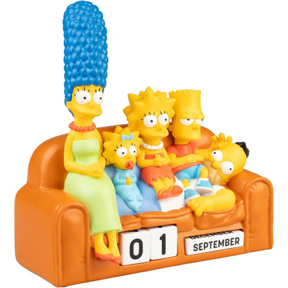276537 - GRUPO ERIK Kalendari i Përjetshëm Personazhet e The Simpsons - Kalendar 3D i Tavolinës - 17 x 17.7 x 9 cm - Dekor Zyrtar i Zyrës së Produkteve të The Simpsons