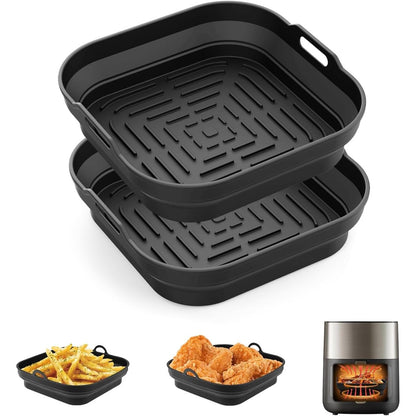288477 - GRIFEMA 2PCS Forma Silikoni për Fritezë me Ajër të Kompatibile me Philips, Cecotec, Cosori, Turbo Blaze 5-8L, Pa BPA, të Ripërdorshme