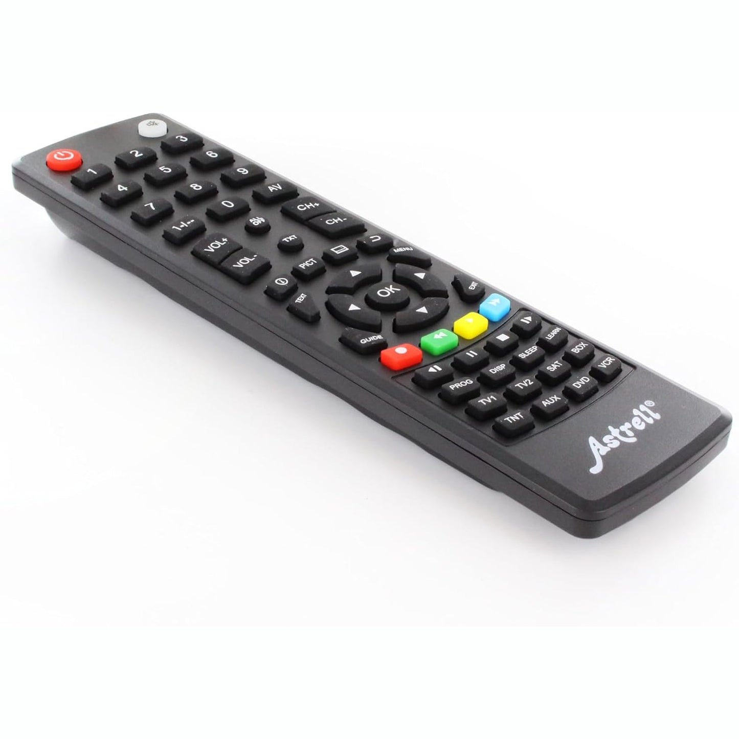 320436 - ASTRELL Telekomandë Universale 8-në-1, për TV, Satelit Dixhital Tokësor, DVD, VCD, Kinema në Shtëpi, Aux, e Zezë