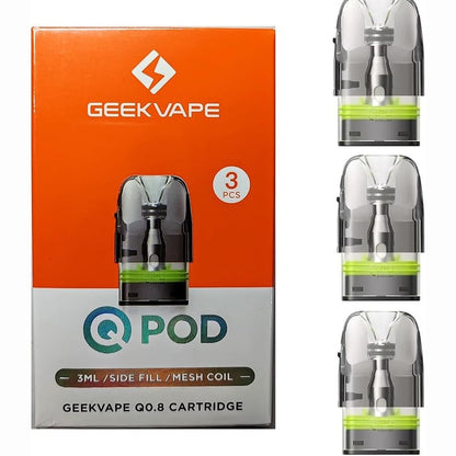 290417 - GEEKVAPE Q Pod 3ml (Mbushje anësore) 0.4ohm/0.6ohm/0.8ohm për cigare elektronike GeekVape Sonder Q2 / Digi Max/Wenax Q Pro, Pa nikotinë, Pa lëng elektronik