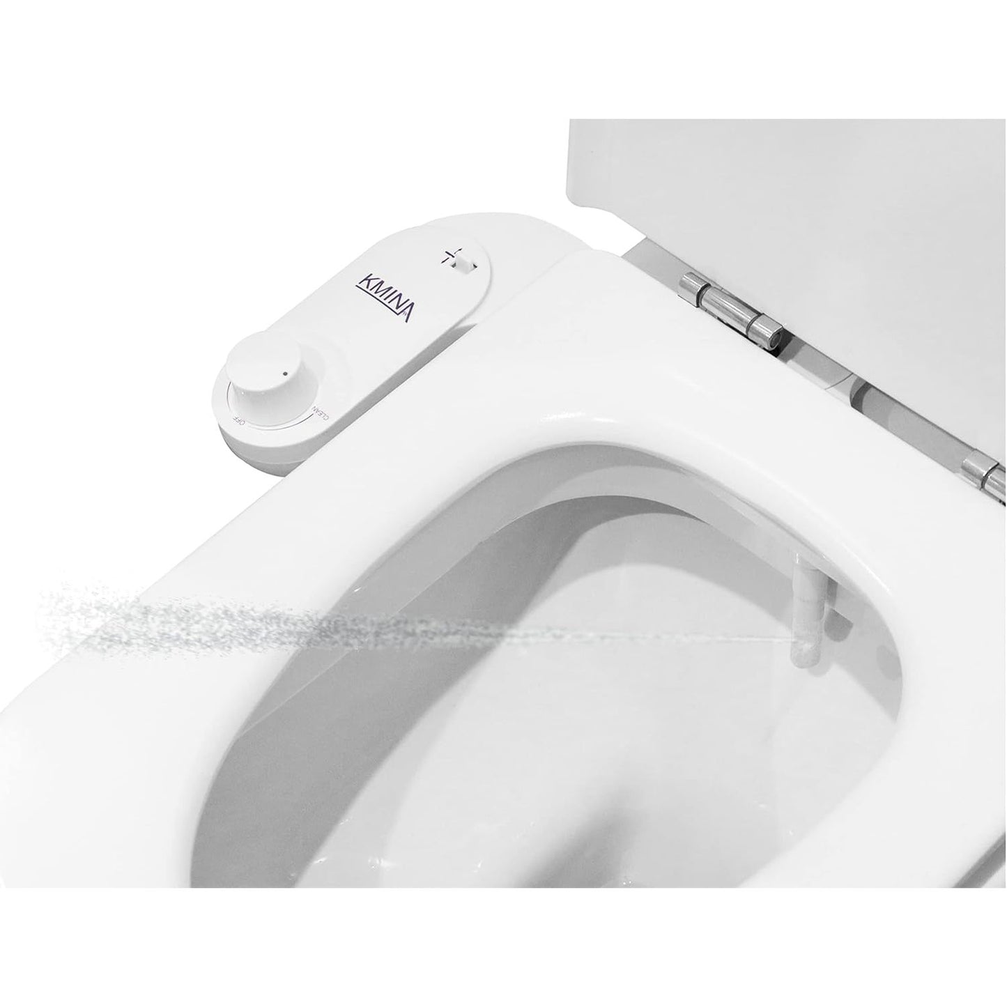 322430 - KMINA Bide Tualeti Jo-Elektrike (Tub 80 cm, Ujë i Ftohtë), Spërkatës Uji i Rregullueshëm, i Bardhë