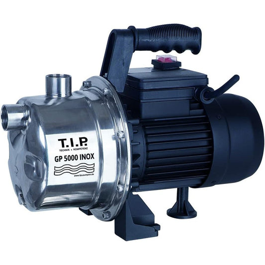 159443 - TIP - Pompë Kopshti 31372 GP 5000 INOX, Çelik Inox, Presion Maksimal 45m/4.5 bar, Shpejtësi Rrjedhjeje 5000l/orë, Fuqia 1200Vat, Mbrojtje nga Mbingarkesa Termike