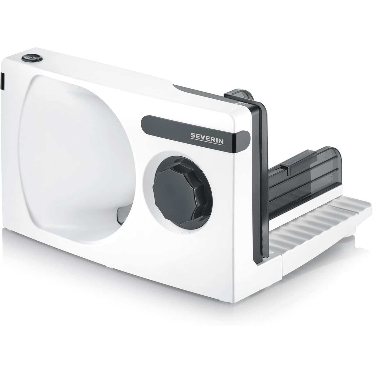 162448 - SEVERIN Prerës i Palosshëm, 100W, Motor DC, Trashësi Prej 0-15mm, Teh Solingen i Lëvizshëm RSG, Çelës Sigurie, 10.1x20.2x33.1cm, E Bardhë/ E Zezë - Modeli AS 3912