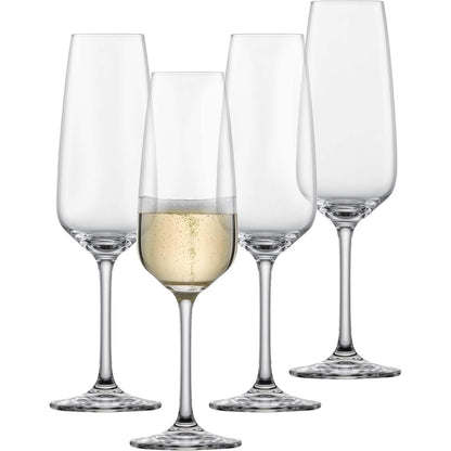 218467 - GOTË SHAMPANJE SCHOTT ZWIESEL Tulip (Set prej 4), kristali Tritan, të sigurta për larje në makinë larëse enësh, Prodhuar në Gjermani