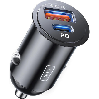 309179 - INIU Karikues për Makina USB-C, 2 Porta, Karikues me Karikim të Shpejtë 60W, Prizë Çakmaku 12V për iPhone 16, 15, 14, 13, 12, 11 Pro Max, Mini Plus, Samsung S38, Huawei, iPad, AirPods, Switch