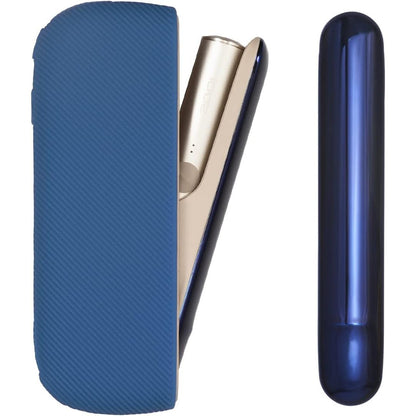 298627 - IQOS Set 2-në-1 me Mbulesë Mbrojtëse + Mbulesë Anësore, Aksesorë Silikoni (Blu)