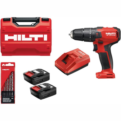 271922 - HILTI Set kaçavidash 2406819 SF 2H-A12 + 2 bateri B 12/2.6 + karikues C4/12-50 + 6 maja shpimi HSS, pa shpim me goditje, për vida, pesha 0.87 kg, përfshirë kutinë