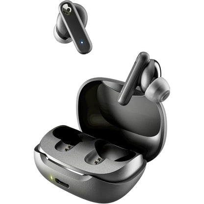 268267 - SKULLCANDY Kufje pa tel Smokin' Buds, jetëgjatësi baterie 20 orë, 50% plastikë e rinovueshme, mikrofon, të pajtueshme me iPhone + Android + Bluetooth, të zeza