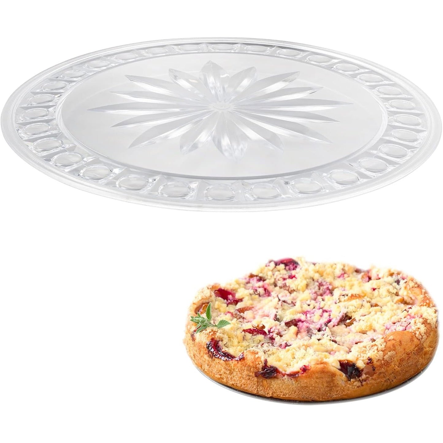 216338 - WESTMARK Mbajtëse për tortë Ø 31 cm, plastike, transparente
