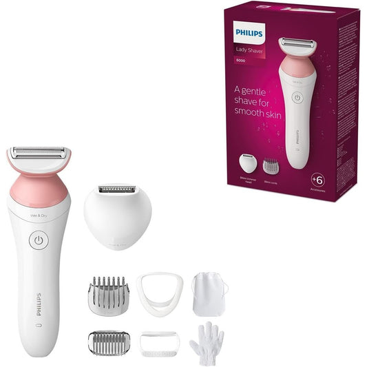 271136 - PHILIPS Briskë për Gra Series 6000, Briskë pa tel me 6 shtesa, Modeli BRL146/00