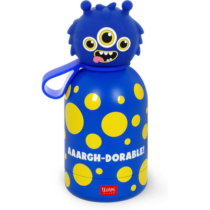 256787 - LEGAMI SHISHE UJI PËR FËMIJË HOT&COLD MONSTER - ÇELIK INOX 18/8 ME DY SHTRESA, KAPACITET 310ML, MBAN PIJET TË NGROHTA PËR 12 ORË DHE TË FTOHTA PËR 24 ORË