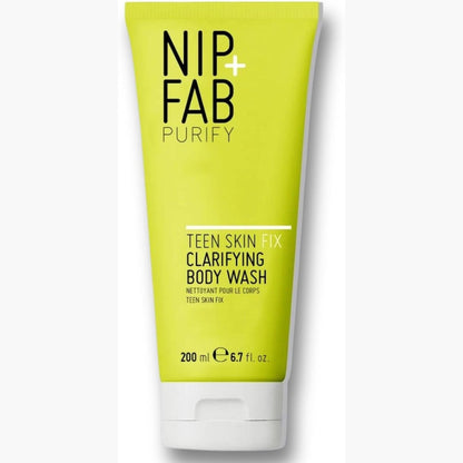 272281 - Nip+Fab Larës trupi Teen Skin Fix Clarifying 200 ml, me acid salicilik dhe ekstrakt wasabi për pastrimin e lëkurës dhe reduktimin e skuqjes