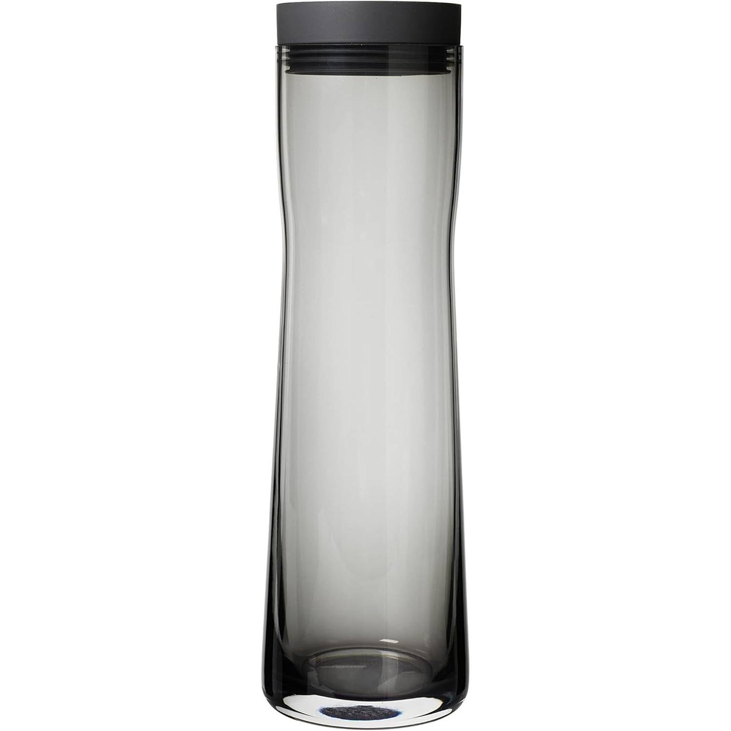 250932 - BLOMUS SPLASH Karafë uji prej qelqi të tymosur, ngjyrë tymi/gri e errët, kapacitet 1 litër, kapak silikoni/çelik inox, L / G / Th: 29.5 x 9 x 9 cm, 63807