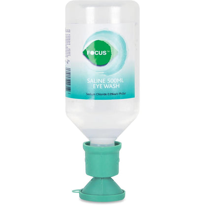 290352 - RELIANCE MEDICAL - Shpëlarës sysh me kripë Focus, 500 ml, Sterile me Kupë Syri me Formë Speciale, Përdorim i Vetëm, Ideal për Alergjitë