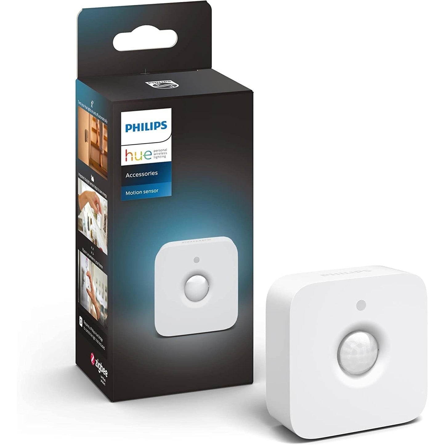 245764 - PHILIPS HUE Sensor Lëvizjeje për Brendshme, Sensor Drite Dite për Ndriçim Inteligjent, Kontroll Automatik i Dritës me Detektim Lëvizjeje, E Bardhë