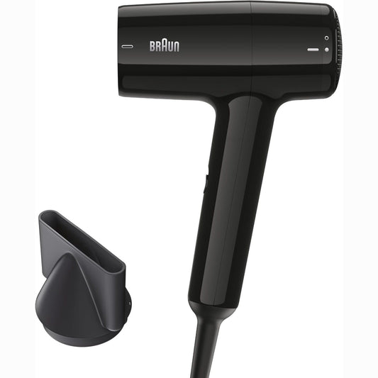 311277 - THARËSE FLOKËSH BRAUN HD1.5, kompakte dhe e lehtë me përqendrues, 1800W, 3 temperatura/shpejtësi, e zezë me shkëlqim, BRHD150E