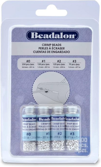 251338 - BEADALON Set rruazash të lakuara, 600 copë, të veshura me argjend