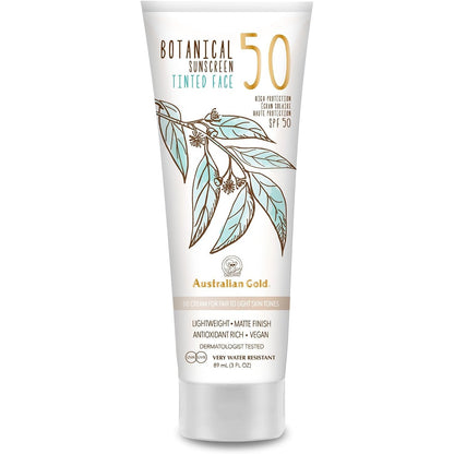 296824 - Australian Gold Krem për fytyrën me nuancë botanike SPF 50 - 88 ml - I lehtë/I lehtë