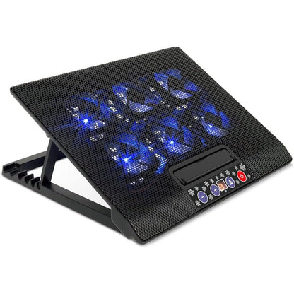 299553 - Jastëk Ftohës Laptopësh Uten për Laptopë 12-17 Inç, Ftohës me 5 Nivele të Rregullueshme Lartësie, 2 Porta USB