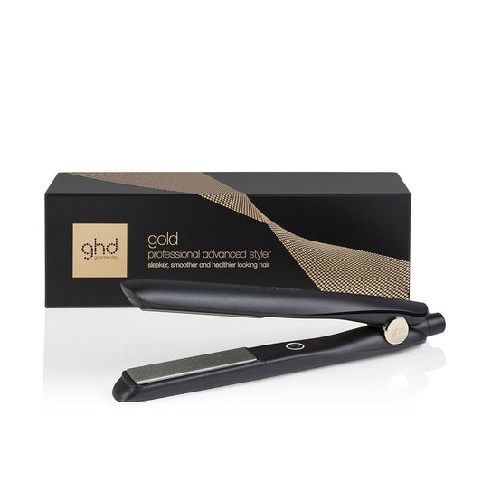 292071 - GHD Pjastër flokësh ghd Gold, profesioniste, e zezë, flokë më të lëmuar dhe 65% më të shndritshëm