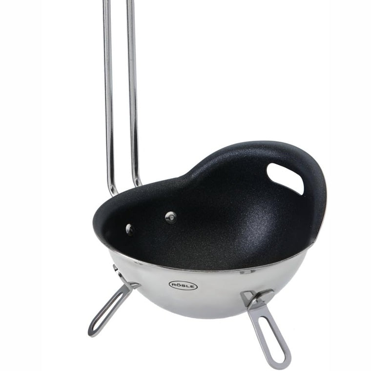 251066 - RÖSLE Egg Poacher për gatim të butë në banjë-mari, çelik inox 18/10, shtresë jo-ngjitëse ProSlide, i përshtatshëm për larje në makinë larëse enësh, argjend/e zezë