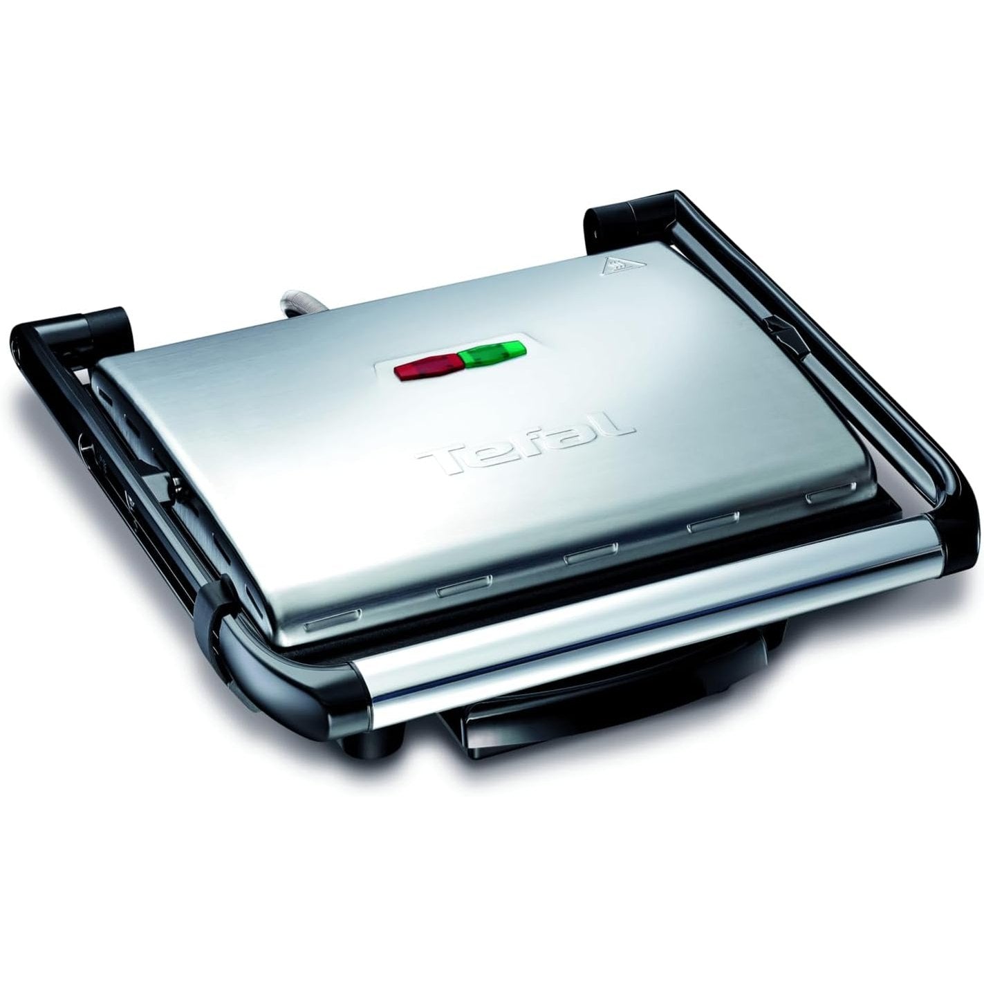 288278 - Tefal Inicio GC241D Skarë me Kontakt, Skarë Elektrike/Tostë Sanduiçi, Pjekje në Skarë me Pak Yndyrë, Panini, Bukë e Thekur, Biftek, Perime, Pjata Skare Jo-Ngjitëse, 2000W, 36.3x10.8x33.2cm, Çelik Inoks/E Zezë