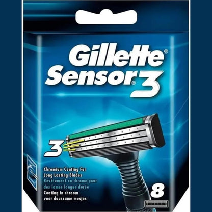 318469 - Brisqe rroje Gillette Sensor 3 - pako me 3 copë - Fishek zëvendësues me shirit lubrifikues