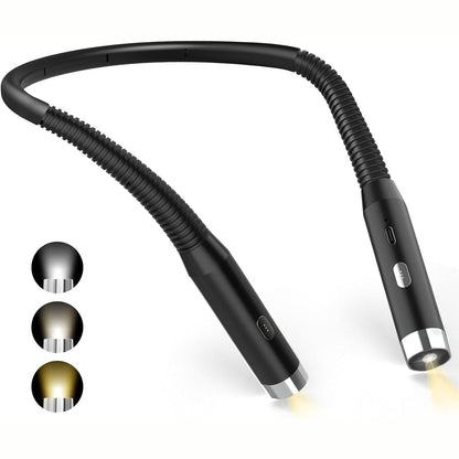 247911 - DIBONIUR Llambë leximi me qafë e rikarikueshme për shtrat, 3 ngjyra, 3 nivele ndriçimi, e palosshme 360°, USB LED