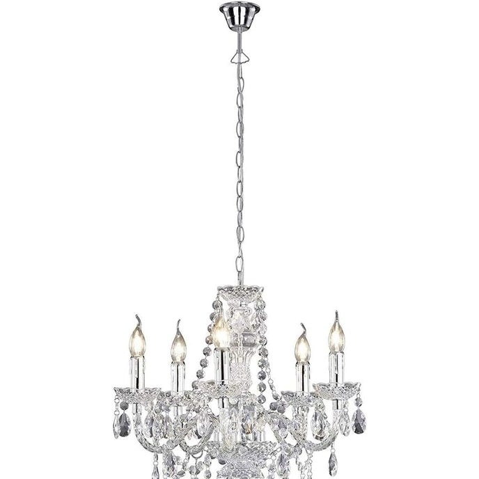 175133 - REALITY LEUCHTEN R1107-00 - Llambadar i përbërë nga Akrilik i Pastër, Kapacitet 5x E14, pa llambat përjashtim