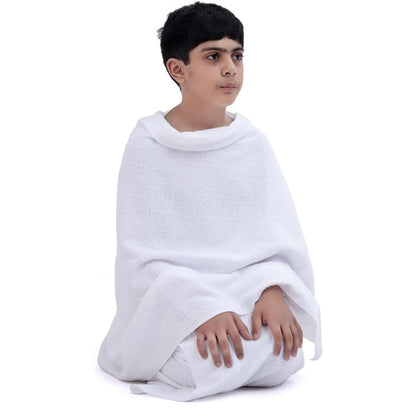 168526 - SWEET NEEDLE Peshqir për Ihram për Fëmijë, Material Terry 100% Pambuk, i Butë dhe Thithës, i Lehtë dhe i Përshtatshëm për Udhëtim, I Pakomplikuar