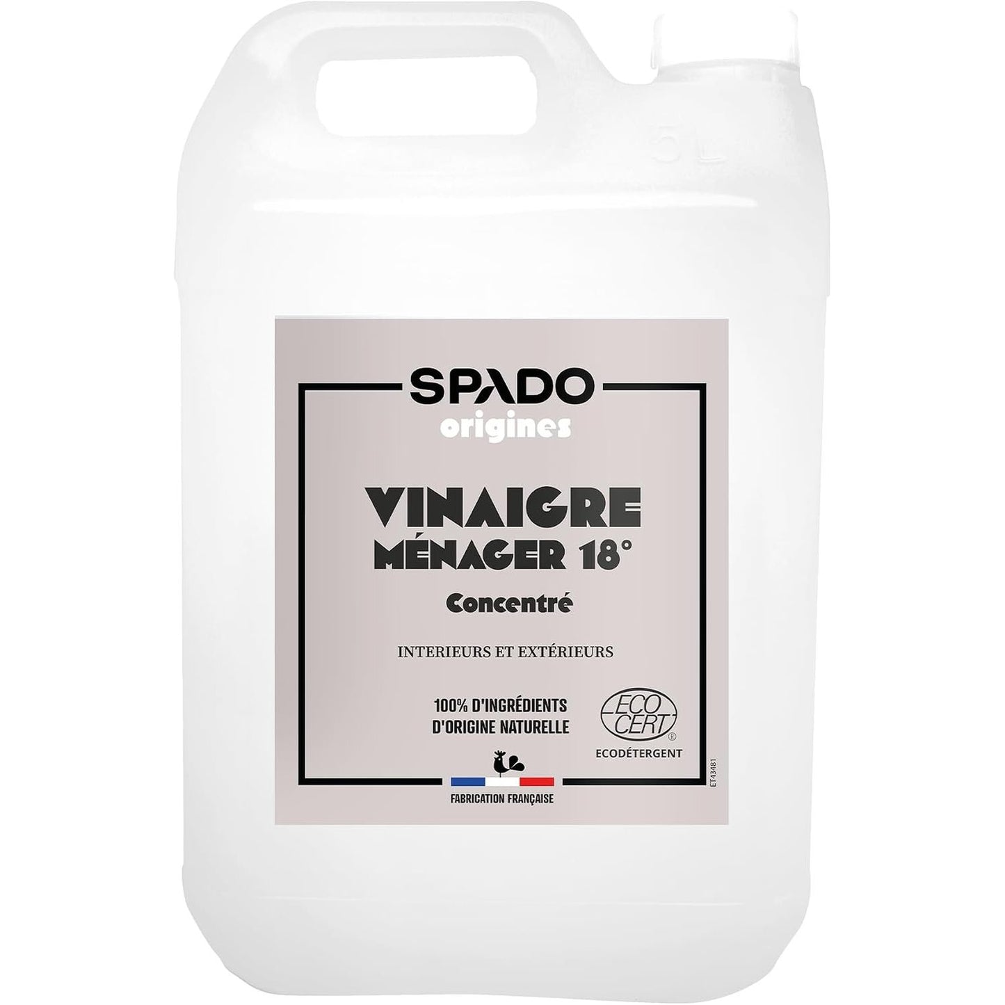 317280 - SPADO ORIGINS - Uthull e Bardhë 18° - 5L - I sigurt për kontakt me ushqimin - I certifikuar nga ECOCERT - Prodhuar në Francë