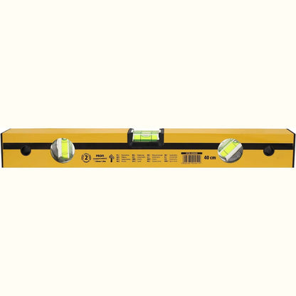 314850 - HARDY WORKING TOOLS Niveli i shpirtit 40 cm, nivel muratori, seria 42, mjet alumini dhe plastike me 3 shishe për saktësi të lartë