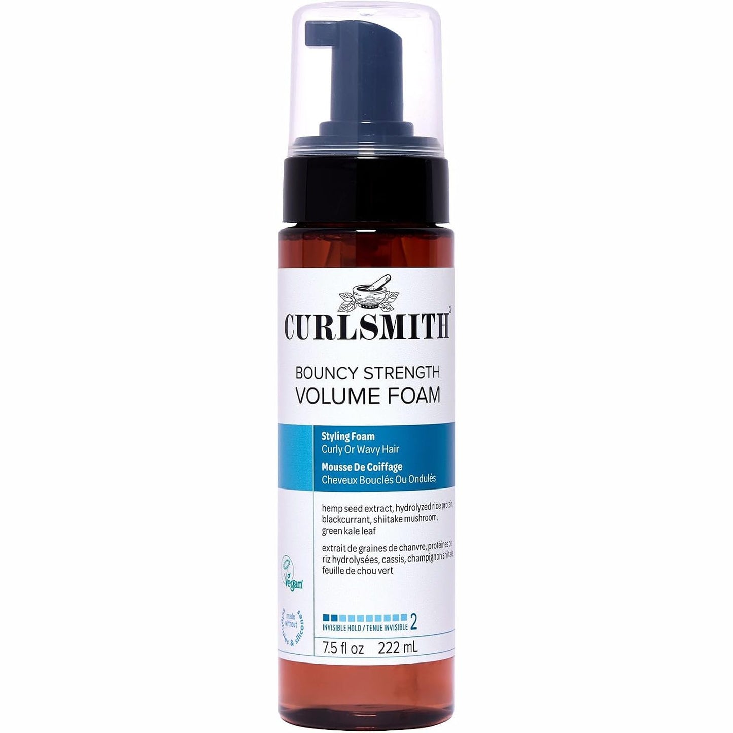 271536 - CURLSMITH Shkumë voluminoze dhe elastike për flokë kaçurrela, 222 ml