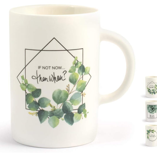 135365 - H&H - SET prej 6 Filxhanësh BOTANIK, Porcelan, me Dekorime të Ndryshme, Kapaciteti 400cc