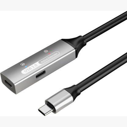 273176 - PREMIUMCORD Kabllo Zgjatues Active USB-C 15m, Tipi-C Femër në Mashkull, USB 3.2 Gen 1 SuperSpeed 5Gbit/s, 2x i Mbrojtur, Kuti Alumini, e Zezë