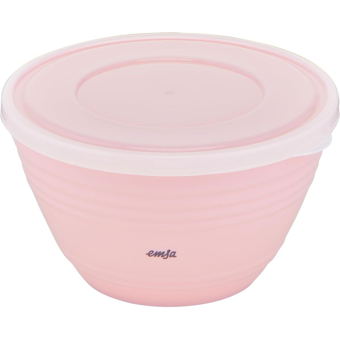 186238 - EMSA K32517 Tas Përzierjeje Plastik 1.7L me Kapak për Ruajtje në Frigorifer, Bazë Jo-rrëshqitëse, Stabilitet gjatë Përzierjes, i Sigurt për Lavastovilje, Rozë