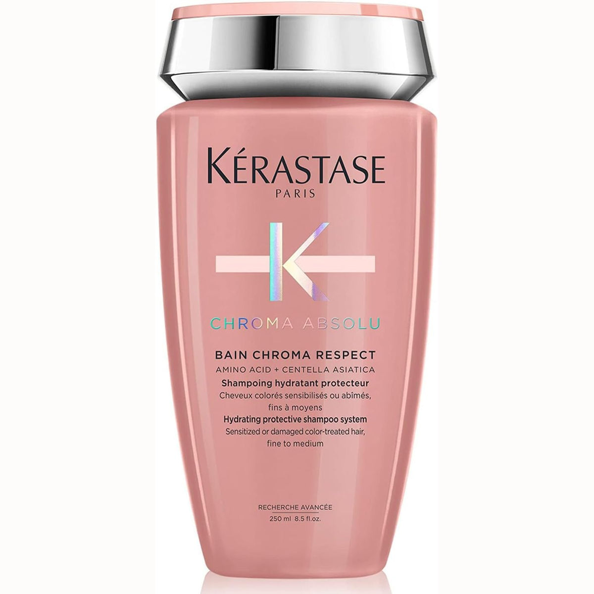 303112 - KERASTASE - Chroma Absolu - Bain Chroma Respect - Shampo Hidratuese dhe Mbrojtëse - Ruan 92% të Intensitetit të Ngjyrës - 74% Më Shumë Shkëlqim - Për Flokë të Ngjyrosur ose të Sensibilizuar - 250 ml