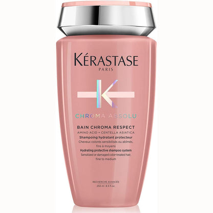 303112 - KERASTASE - Chroma Absolu - Bain Chroma Respect - Shampo Hidratuese dhe Mbrojtëse - Ruan 92% të Intensitetit të Ngjyrës - 74% Më Shumë Shkëlqim - Për Flokë të Ngjyrosur ose të Sensibilizuar - 250 ml
