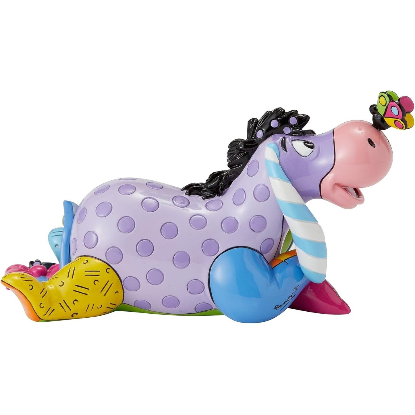 185593 - DISNEY BRITTO Koleksioni i Figurave të Vogla Eeyore me Fluture, Materiali: Policelulozë