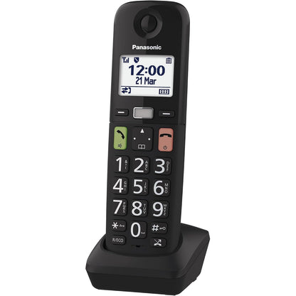 295805 - PANASONIC KX-TGUA10EXB telefon shtesë për telefonat dixhitalë pa tel KX-TGU130/KX-TGU110, butona të mëdhenj, buton i preferuarave, i pajtueshëm me aparat dëgjimi, e zezë