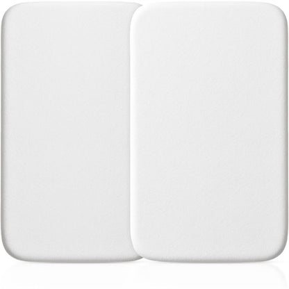 224167 - SASMA HOME Çarçaf Next2Me me rrota për krevat fëmijësh, 100% pambuk jersey, 50 x 85 cm, 2 copë, i bardhë