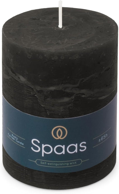 168970 - SPAAS - Qiri Rustic Pillar, Madhësia 80/110mm, Jetëgjatësi 65 Orë, Ngjyra e Zi