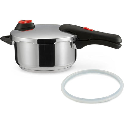 217373 - Amazon Basics Tenxhere me presion prej çeliku inox, 4 litra, argjendi