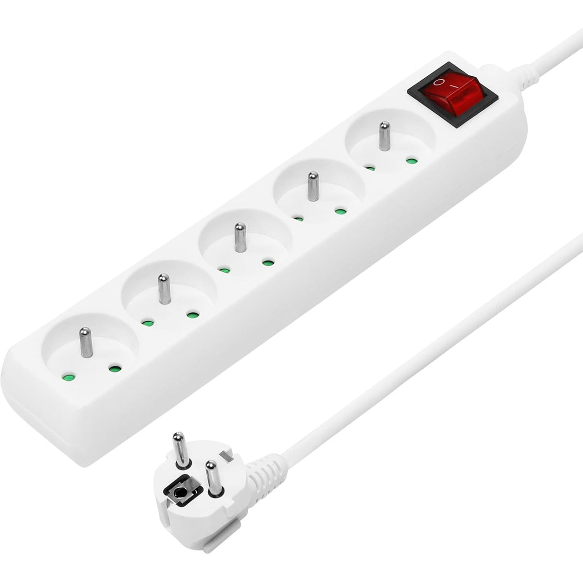 314353 - PremiumCord - Kabllo zgjatues 250V 10m 5 priza - Çelës rryme - pp5k-10